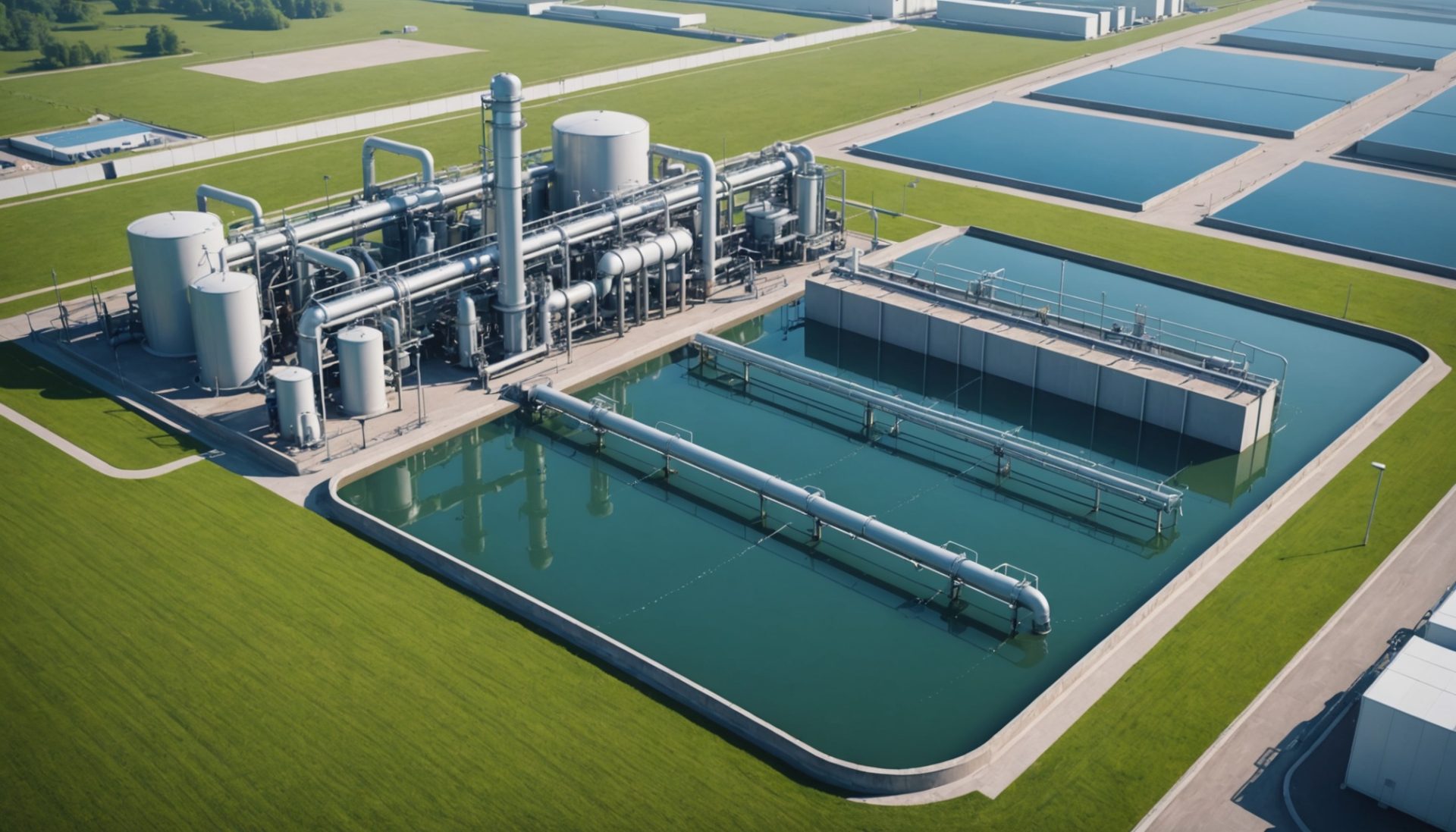 Station de traitement des eaux industrielles illustrant la redevance pollueur-payeur sur les PFAS