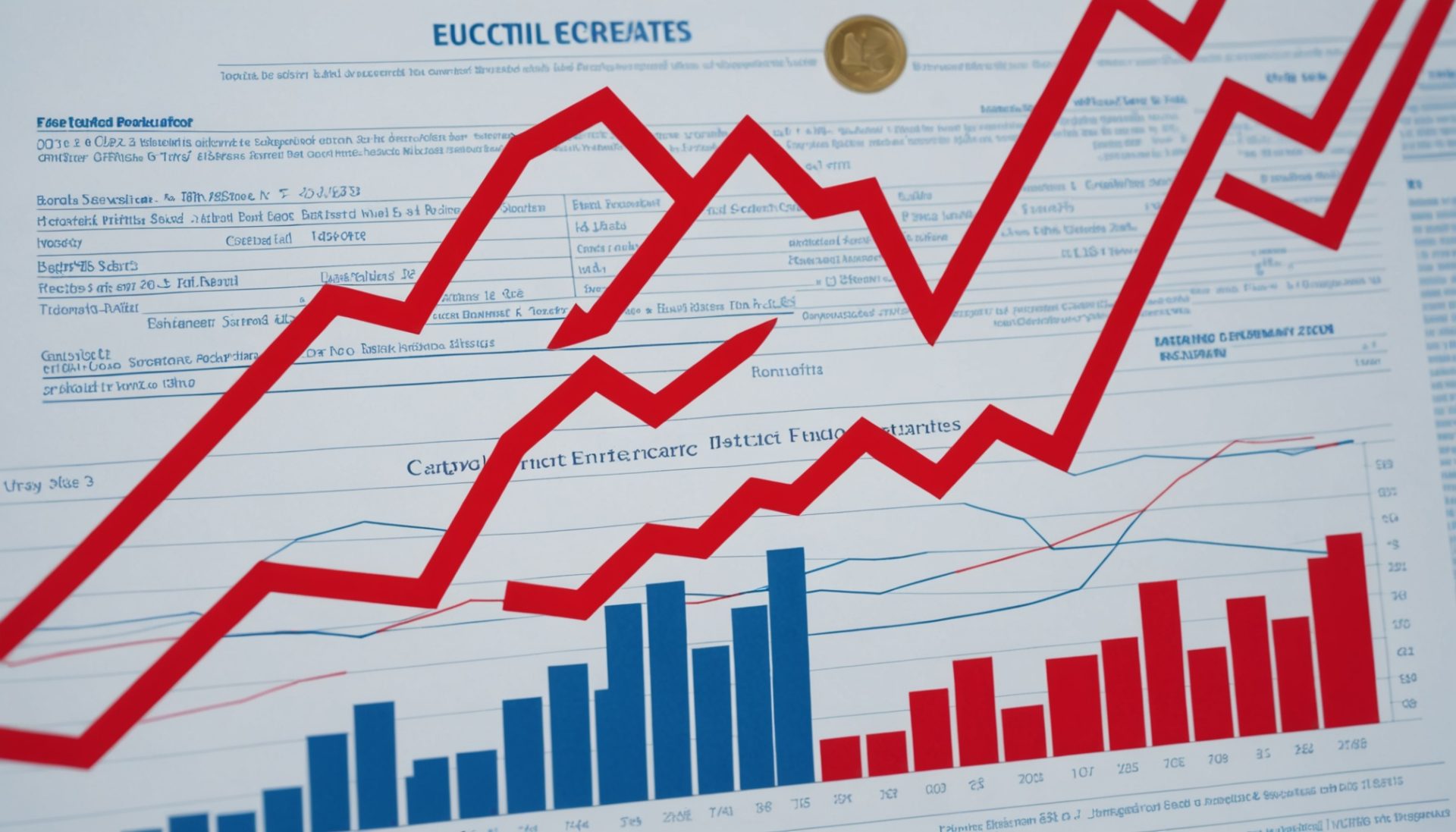Illustration graphique de la hausse des taux d'emprunt et de la dette publique française